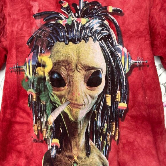 2013 the mountain David penfound tshirt alien smoking dreadlocks funny vintage - Picture 3 of 9